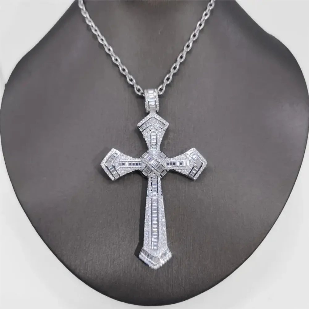 Elegant Silver Cross Pendant Moissante Pendant Tested